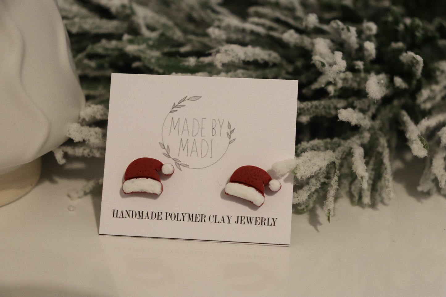 Santa Hat Studs